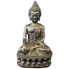 Buda Dorje Mano Abajo Negro Resina 13cm aprox Monte Kurama - comprar online