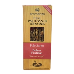 Sahumerios Mini Palo Santo BUENA ONDA DULCES FRUTILLAS 8u Aromanza