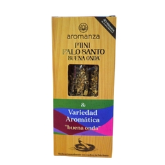 Sahumerios Mini Palo Santo BUENA ONDA VARIEDAD AROMÁTICA 8u Aromanza