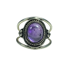 Anillo India Alpaca Doble AMATISTA Monte Kurama - comprar online