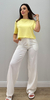 Cropped T-shirt Feminino Moletinho Manga Curta Gola Redonda - By Andreya Freitas