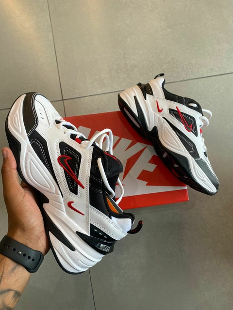 NIKE M2K TEKNO WHITE BLACK UNIVERSITY RED DNK STORE