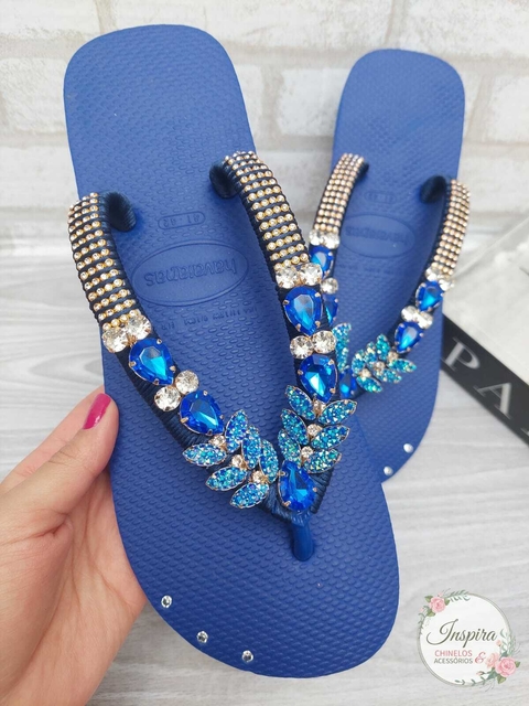 Havaianas Sereia Azul Bic Diamante