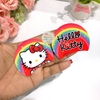 Aplique de acrílico Orelha Hello Kitty Arco-íris vermelho - o par