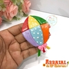 Aplique Balão Junino em biscuit curvado G - unidade