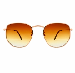 Óculos Hexagonal Marrom - comprar online