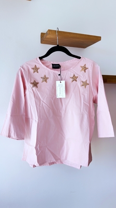 camisola estrellas rosa