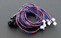 Cabo para sensores - preto vermelho e azul (conjunto com 10 unidades)