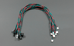 Cabo para sensores - preto vermelho e verde (conjunto com 10 unidades)