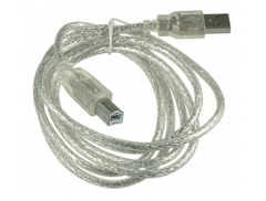 Cabo USB A-B transparente