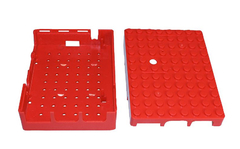 Caixa para Raspberry Pi vermelha ABS (B+/Pi 2/Pi 3) - Multilógica-Shop