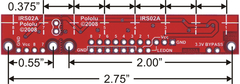 Conjunto de sensores de refletância - analógico - Multilógica-Shop