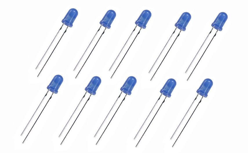 LED Difuso Azul 5mm x 10 Unidades - Multilógica-Shop