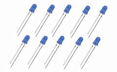 LED Difuso Azul 5mm x 10 Unidades