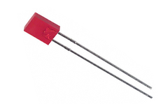 LED retangular vermelho 5mm x 10 unidades - comprar online