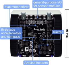 Robô Zumo montado para Arduino na internet