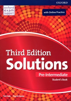 SOLUTIONS PRE INTERMEDIATE. STUDENTS + ONLINE PRACTICE. 3RA EDIT