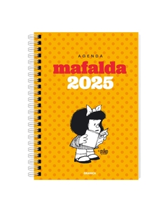 AGENDA MAFALDA 2025 ANILLADA MODULOS AMARILLA