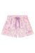 Shorts Infantil em Plush Atoalhado Coração Arco-íris - Kukiê