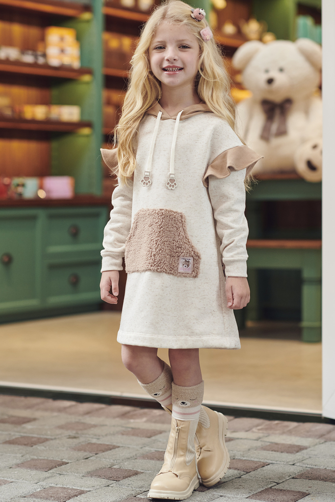 Vestido infantil cheap moletom