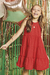 Vestido Infantil Alça em Air Flow Textura com Aplique de Strass Festas- Kukiê - comprar online