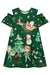 Vestido Infantil em Malha Fresh Natal Detalhe nos Ombros Festas Kukiê