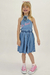 Vestido Infantil Alça Flor em Jeans com Elastano Be Kind Barbie- Infanti - comprar online