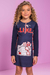 Vestido Infantil em Suedine Like Zíper com Aplique de Strass - Kukie - comprar online