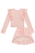 Conjunto Infantil Blusaa Boxy ML em Cotton Babados e Coração Strass e Saia em Tule Princess By Infanti na internet