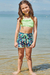Shorts Infantil em Malha UV DRY Estampado Floral Tucano com Proteção UV 50+ Flora by Infanti - comprar online