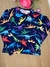Camiseta Infantil Beach Wear Estampada Dinossauros Coloridos Proteção UV50+ - Brandili na internet