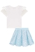 Conjunto Infantil Blusa em Cotton Floral c/Strass e Saia em Paetê Princess by Infanti na internet