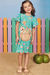 Vestido Infantil em Malha Fresh Bicho Preguiça c/Aplique de Pompom - comprar online