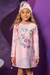 Vestido Infantil em FlyTech Manga Longa Foguete Space com Strass - Kukiê - comprar online