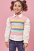 Colete Infantil em Tricot Listrado Colorido - Kukie - comprar online