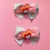 Bico de Pato Infantil Laço Tecido Azul Claro/Rosa Aplique Coração - comprar online
