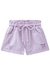 Shorts Infantil em Sarja c/Cinto Cordão Lilás - Kukie