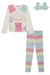 Conjunto Pijama Infantil Blusa em Meia Malha Ursinhos Happy e Calça em Malha Fresh Listrada c/Tapa Olho - Kukie