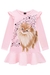 Vestido Infantil em Thermoskin Babado Estampa Dog Lulu com Aplique de Strass - Infanti