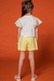 Conjunto Infantil Blusa Boxy em M. Malha e Tricoline Fresh e Short-saia em Moletom Relevo - Kukiê na internet