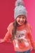 Gorro Touca em Tricot Aplique de Pompom Colorido - Infanti - comprar online