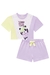 Conjunto Pijama Infantil Blusa Boxy Over Panda Sleep Time e Shorts em Meia Malha - Infanti