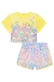 Conjunto Infantil Blusa Boxy em M.Malha e Shorts em Nylon Ursinhos Lovely - Infanti