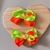 Bico de Pato Infantil Laço Tecido Laranja/Verde Neon Aplique Coração - comprar online