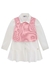 Vestido Infantil em Tricoline e Colete em Soft Line com Detalhes em Pérolas - Kukie