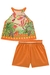 Conjunto Infantil Blusa Boxy em Malha Power Araras Floral e Shorts em Tricoline Flora by Infanti na internet