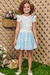 Conjunto Infantil Blusa em Cotton Floral c/Strass e Saia em Paetê Princess by Infanti - comprar online