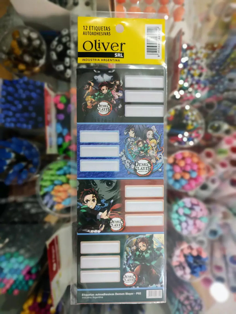 Etiquetas Oliver Demon Slayer
