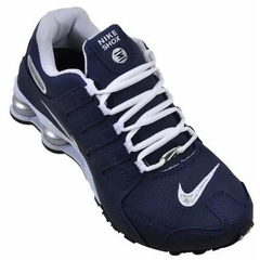 Nike shox nz prata e hot sale azul marinho