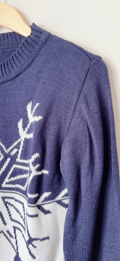 4153 Sweater Azul/Blanco T.U (1) - comprar online